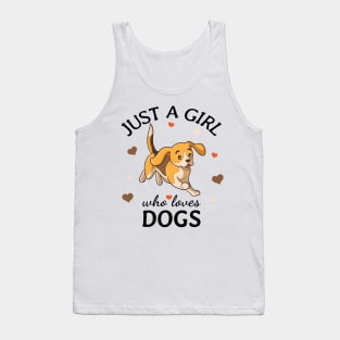 Just a Girl Who Loves dogs Gift Tank Top